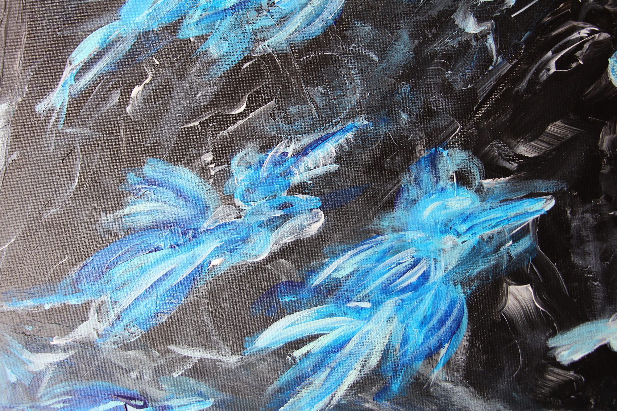 Detail 2 of articulo attack on mandarin, a painting by Yiğit Özen