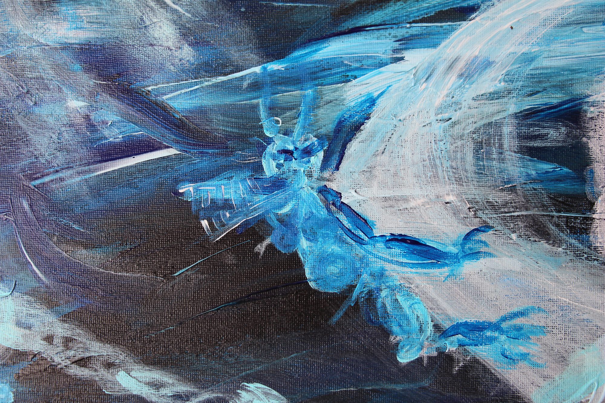 Detail 4 of articulo attack on mandarin, a painting by Yiğit Özen
