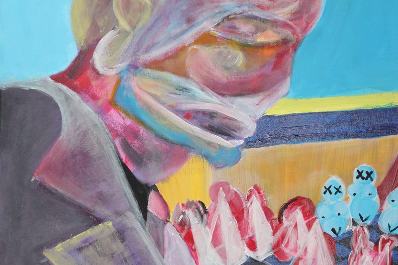 Detail 6 of 7 fam board game, a painting by Yiğit Özen