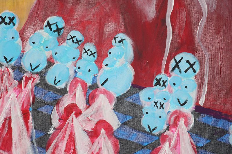 Detail 7 of 7 fam board game, a painting by Yiğit Özen