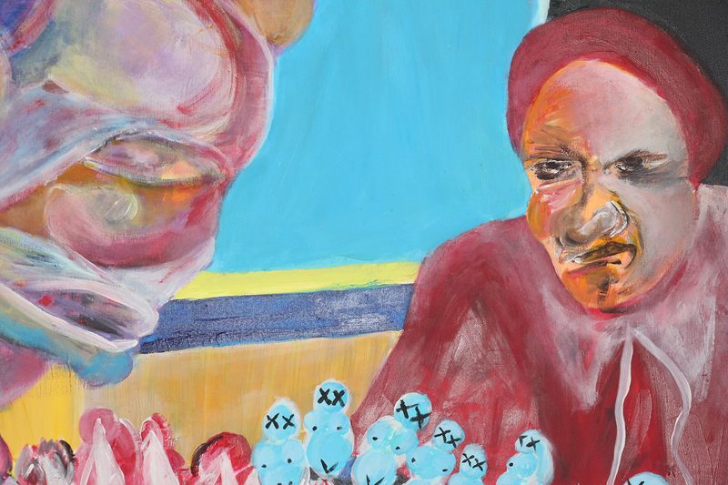 Detail 9 of 7 fam board game, a painting by Yiğit Özen