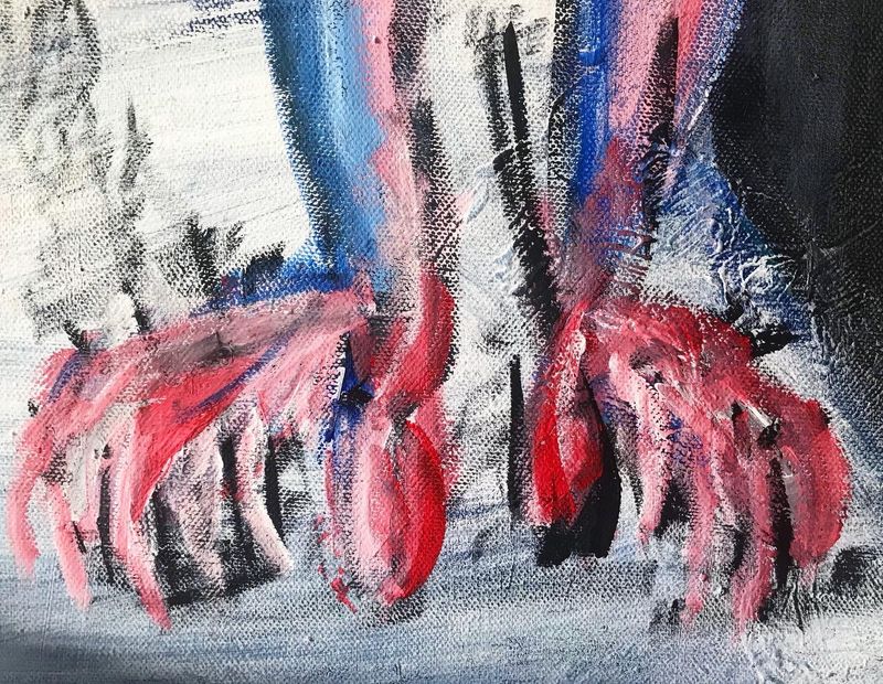 Detail 3 of ciao capo, sono squalo, a painting by Yiğit Özen