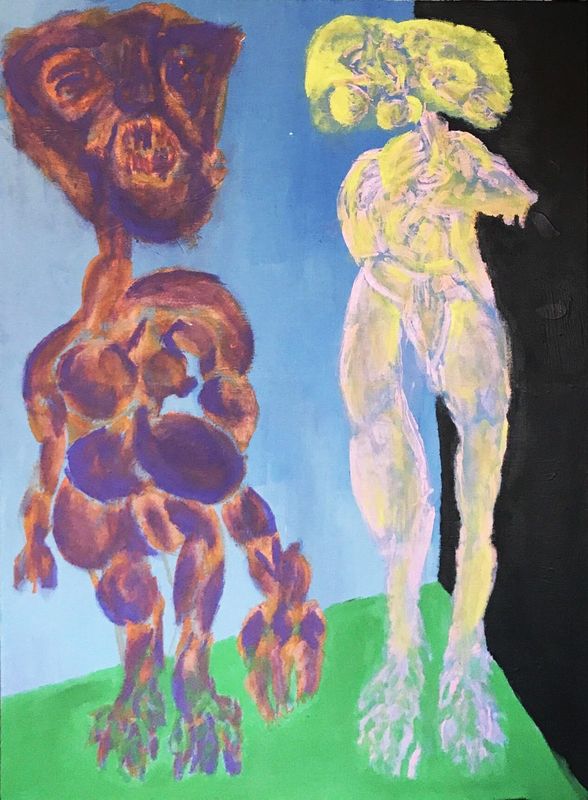 Detail 6 of ciao capo, sono squalo, a painting by Yiğit Özen