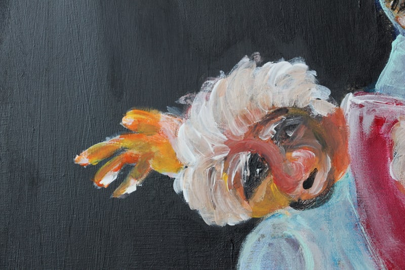 Detail 5 of Gxd is AFK, We banned it, a painting by Yiğit Özen