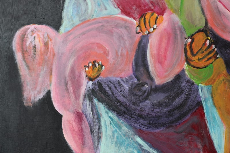 Detail 8 of Gxd is AFK, We banned it, a painting by Yiğit Özen