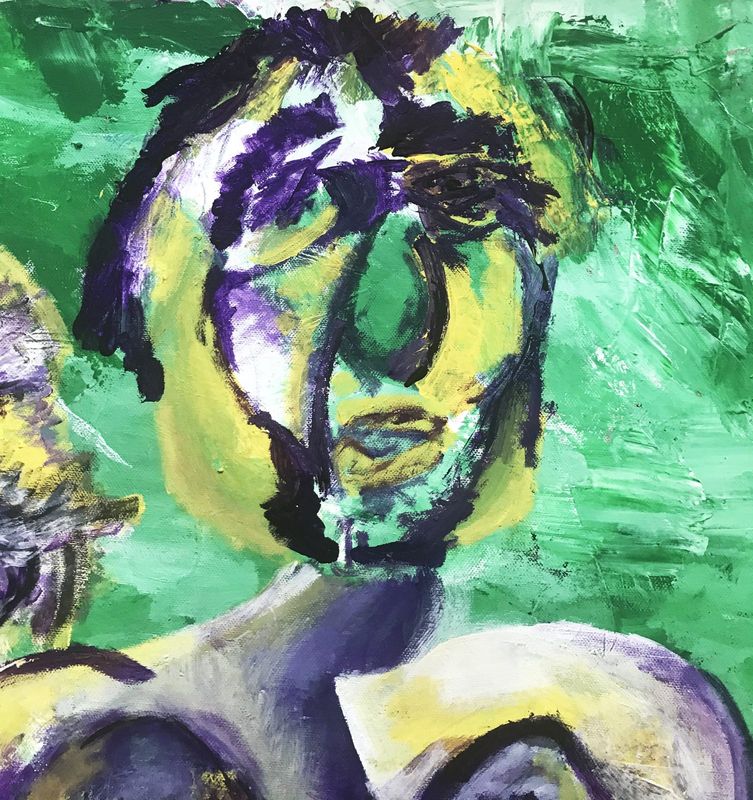Detail 1 of il sbagliato di rompipalle, a painting by Yiğit Özen